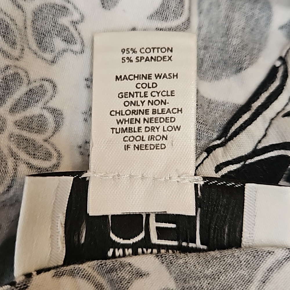 Black White Floral Dress Matching Belt Ann Taylor LOFT, M - Picture 5 of 6